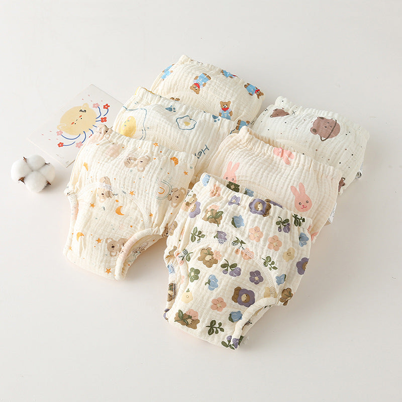 Style coréen Cotton Baby Training Apprentissage Gauze Pantalons de couches