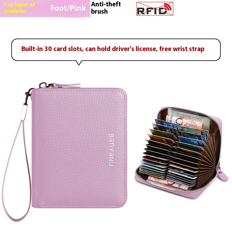 Porte-cartes Guangzhou Banyanu en cuir femme