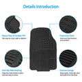 4Pcs tapis de sol automobile avant et arrière PVC tapis de sol en caoutchouc véhicule de service lourd C