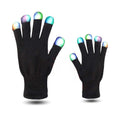 Gants magiques lumineux LED colorés Gants Led Noir