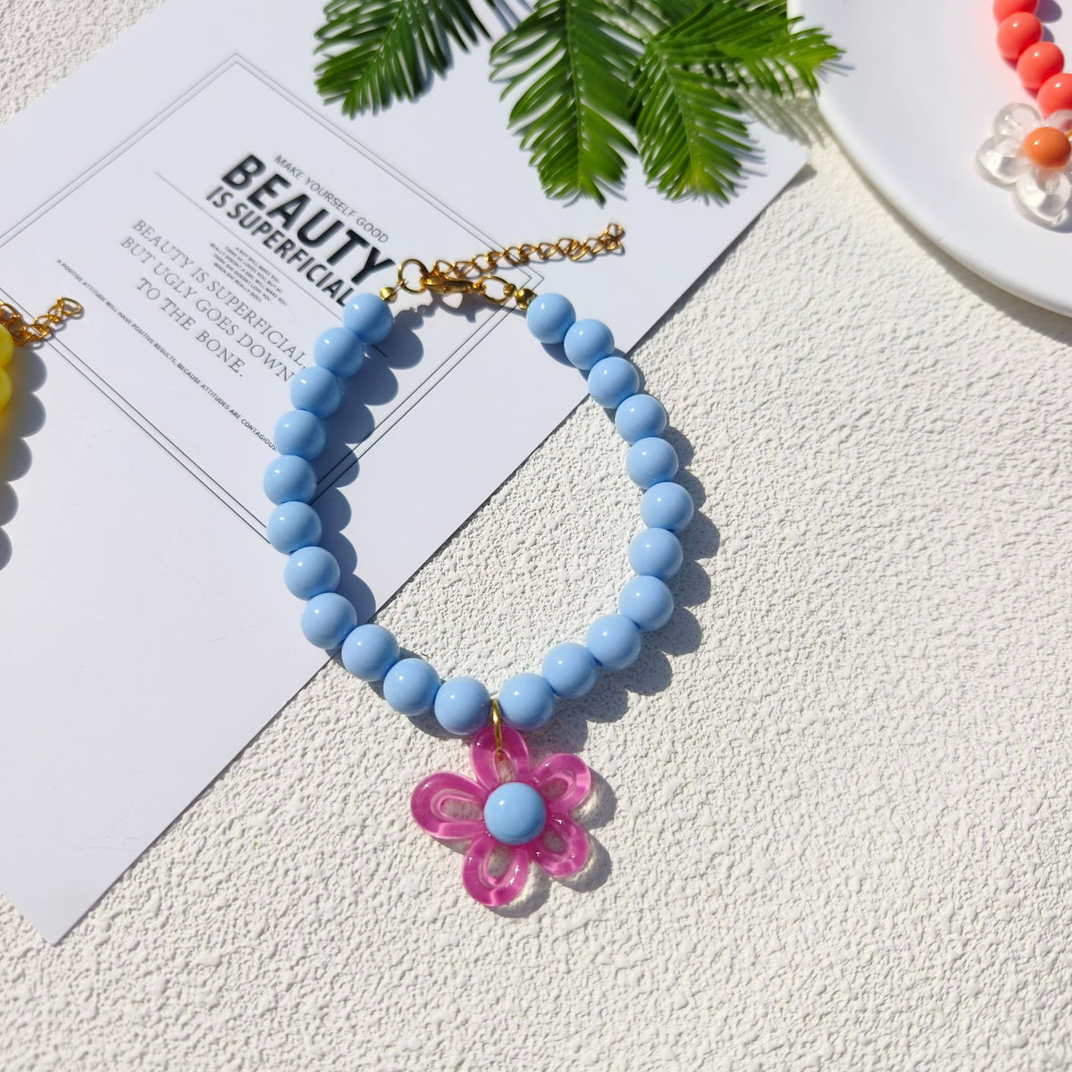 Collier dopamine perle de fleurs