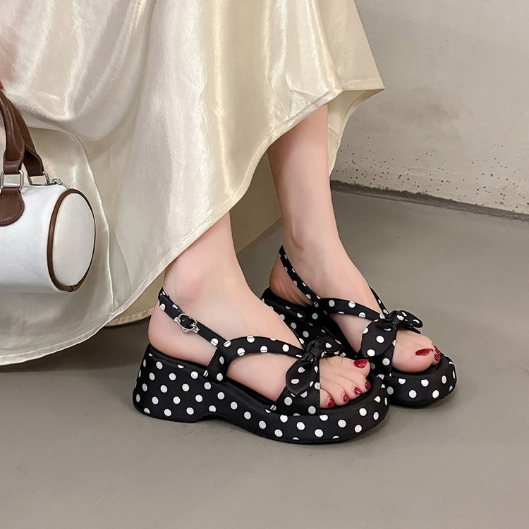 Été Hot-seller Fairy Style Wedge Platform Sangle unique Sandales pour femmes