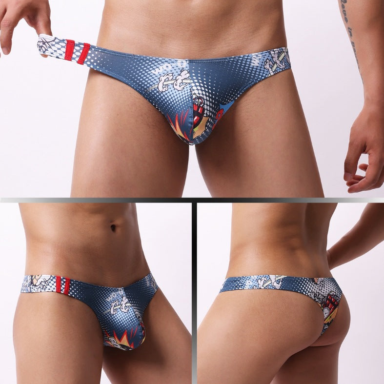 Sous-vêtements masculins à faible taux d'humidité avec impression cartoon
