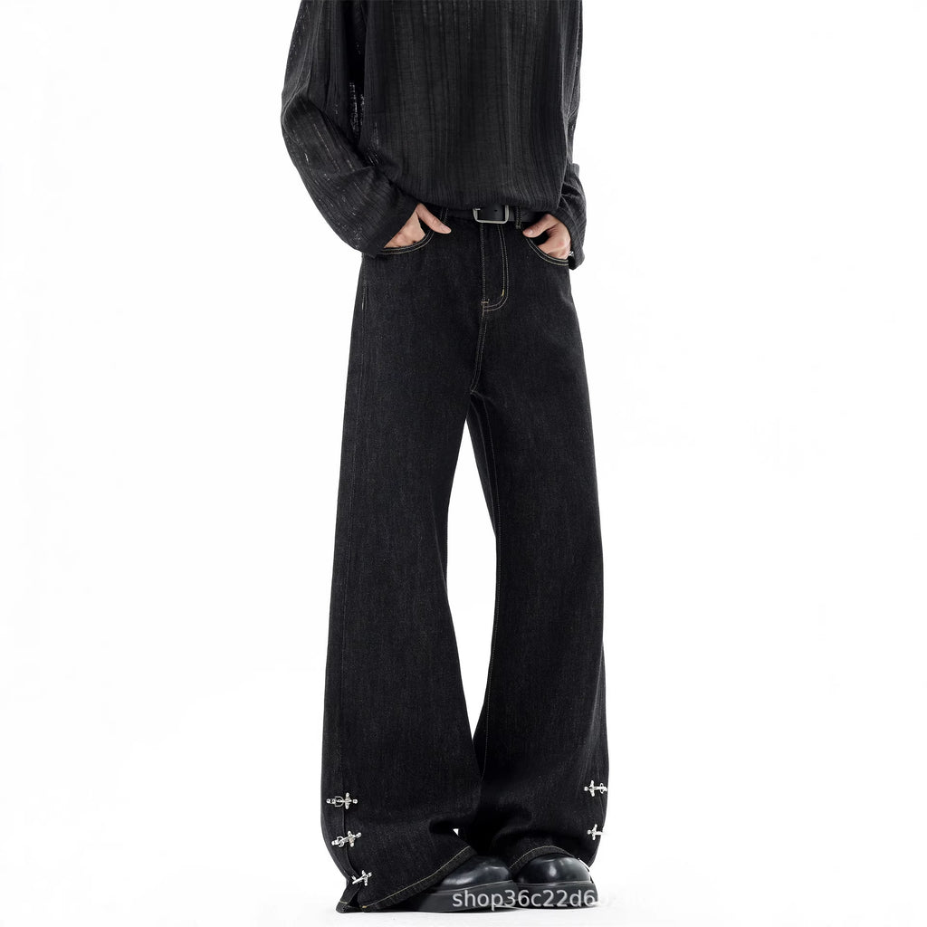 Pantalons de denim cru vintage de style américain haut de gamme