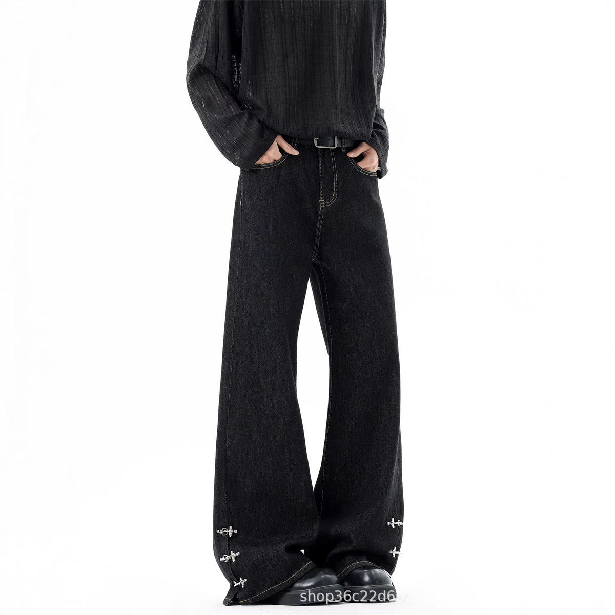 Pantalons de denim cru vintage de style américain haut de gamme