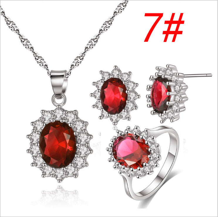 Ensemble de bijoux de tournesol Collier Anneau Boucles d'oreilles Boucles d'oreilles