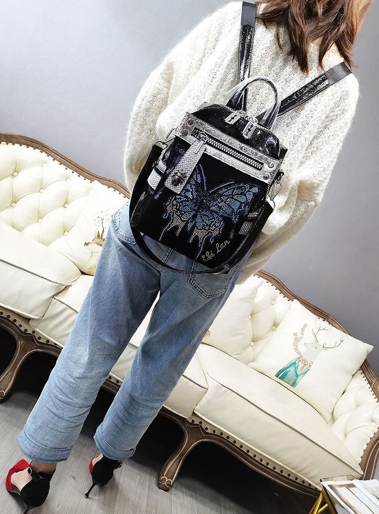 Delicate Strass Personality Sac à épaule papillon