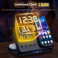 15W sans fil chargeurs Stand 5 In1 LED réveil numérique rapide charge station