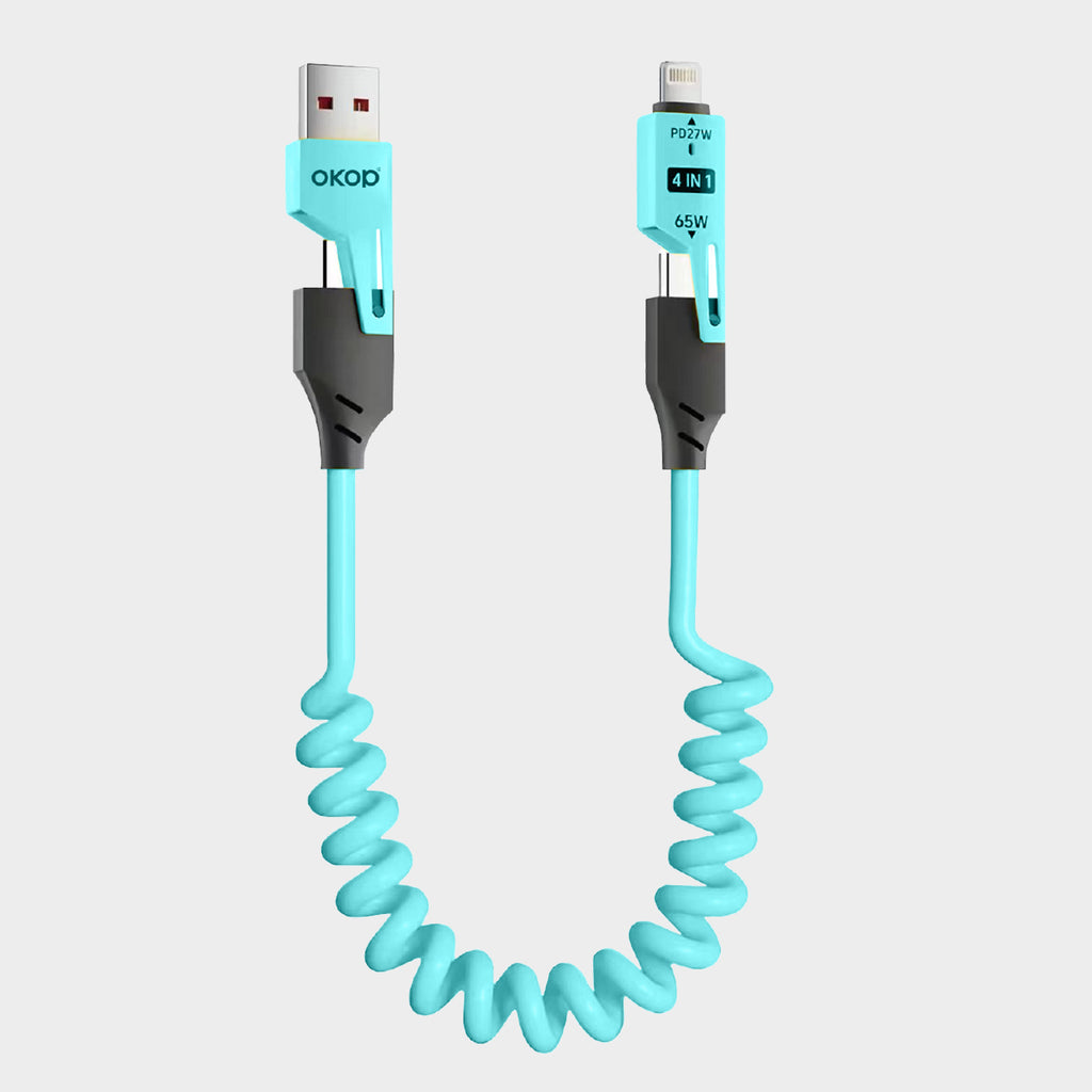 KP-314 3-en-1 4-en-1 65W câble de recharge rétractable charge rapide pour le produit Appl Huawe