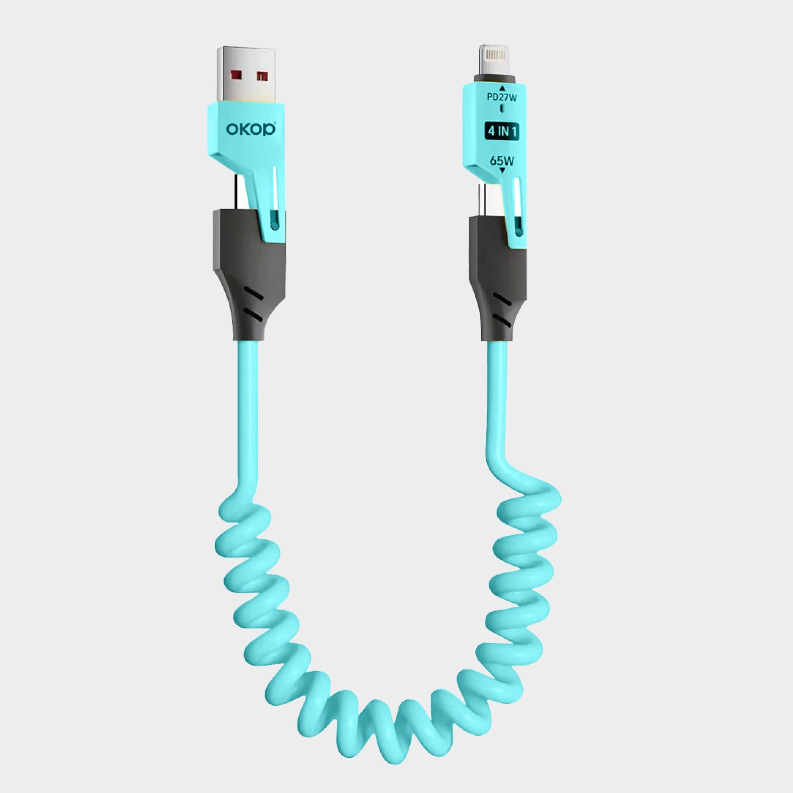 KP-314 3-en-1 4-en-1 65W câble de recharge rétractable charge rapide pour le produit Appl Huawe