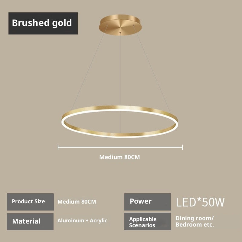 Annular LED Dining Room Lamp is lightweight and luxurious
