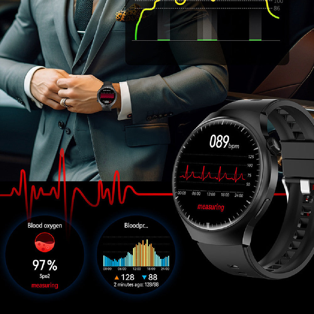 Grand jeu de montres rondes avec 7 paillettes de charge sans fil