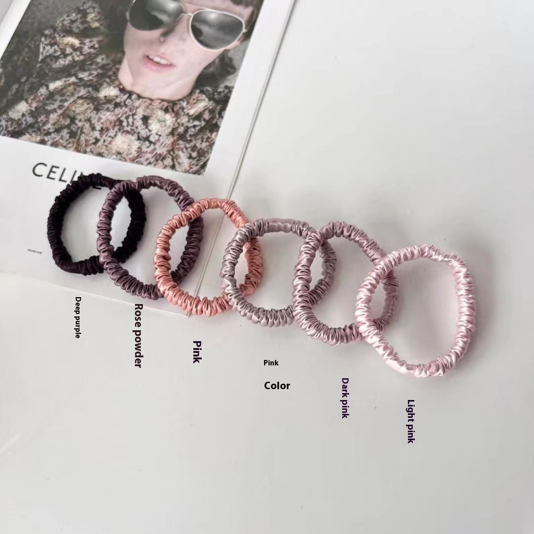 Silk Little Hair Ring Silk Satin Large Intestine Ring ne fait pas de mal à la corde des cheveux traceless