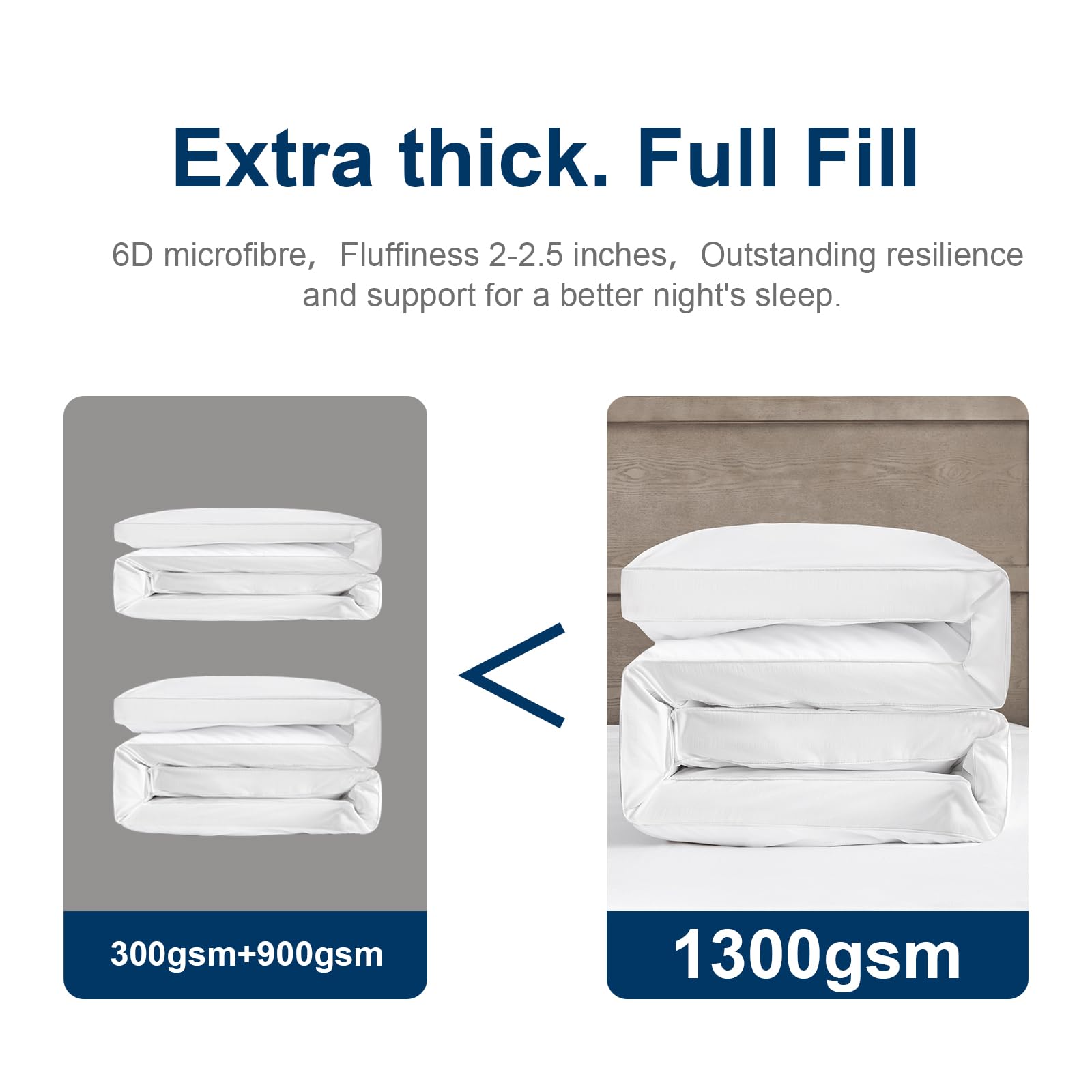 Solution de sommeil Topper matelas ultra doux taille Reine - Rayon dérivé de l'oreiller en bambou