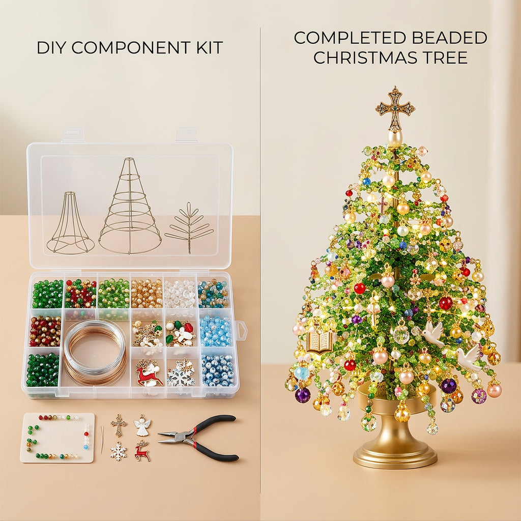 Bricolage perlé de sapin de Noël KitFormes librement personnalisables