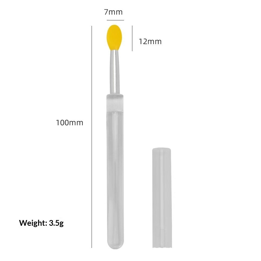 Portable Dust-Free Silicone Lip Brush with Lid