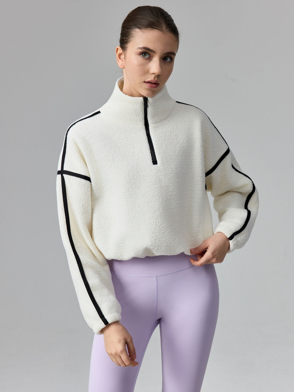 Manteau de sweater à col tortueux pour femmes