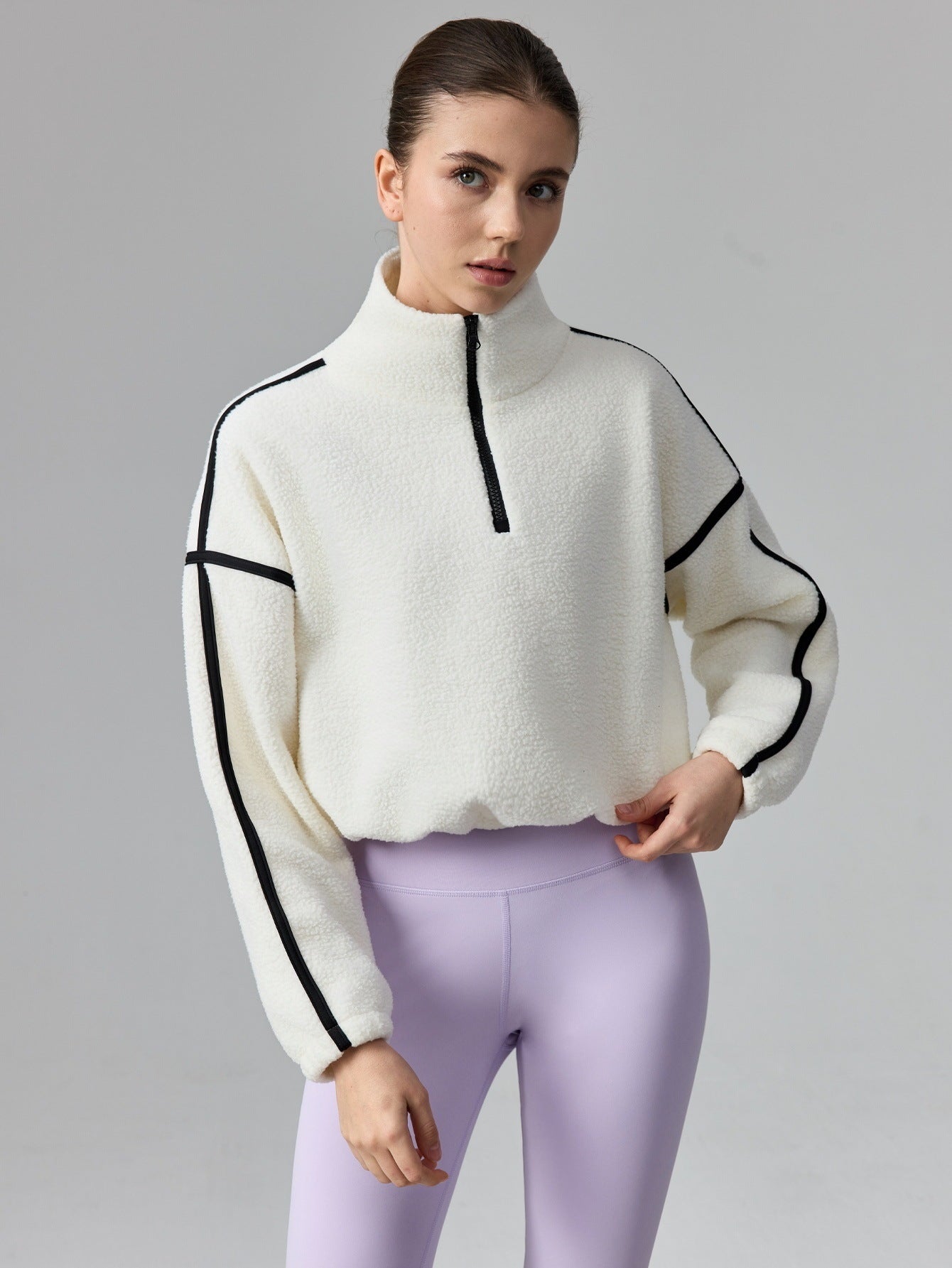 Manteau de sweater à col tortueux pour femmes