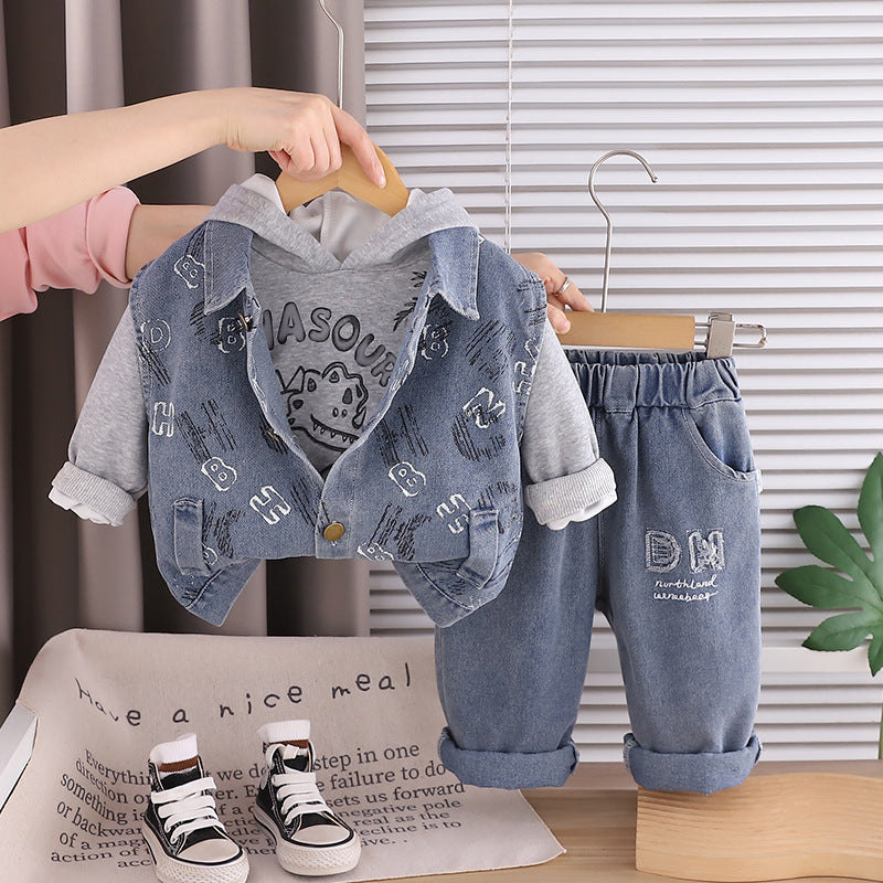 Sweatshirt à manches longues à capuche pour garçons