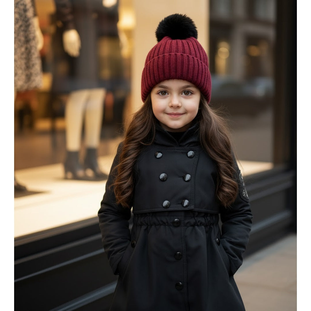 Filles Automne Printemps Enfants Coton Windproof Noir Vert Trench Coat 3-7Y