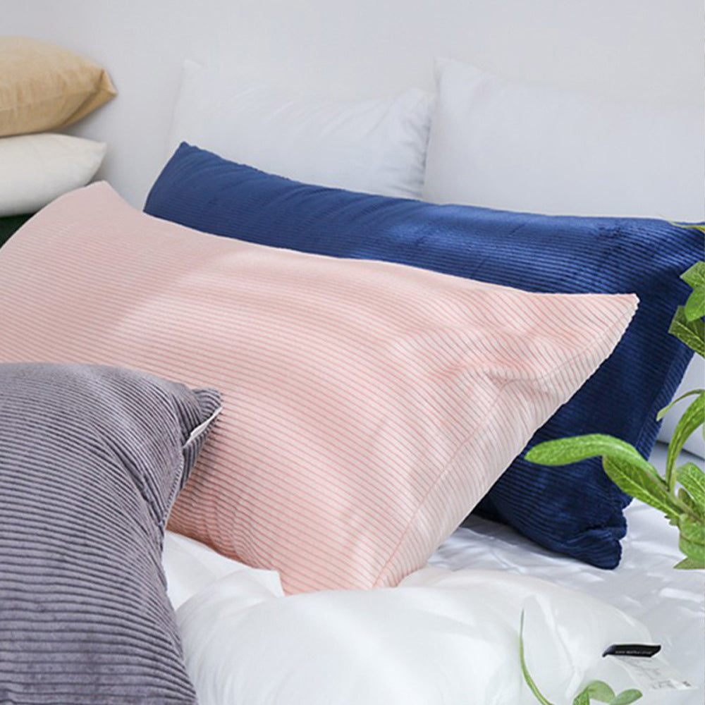Corduroy Coussin long doux Double longueur Coussin