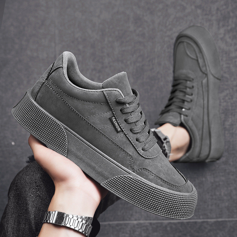 Casual Board Flat Shoes Hommes Respirant Sneakers en dentelle épaisse pour la marche