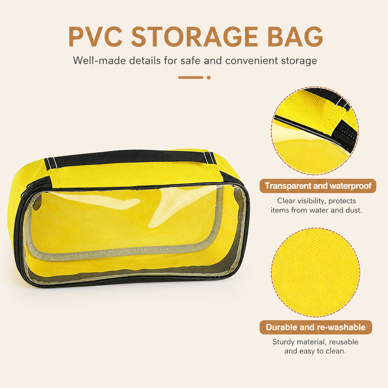 Sac de rangement jaune étanche pour les serviettes de bain Gym Beach Travel pliable Wet Dry Pouch K
