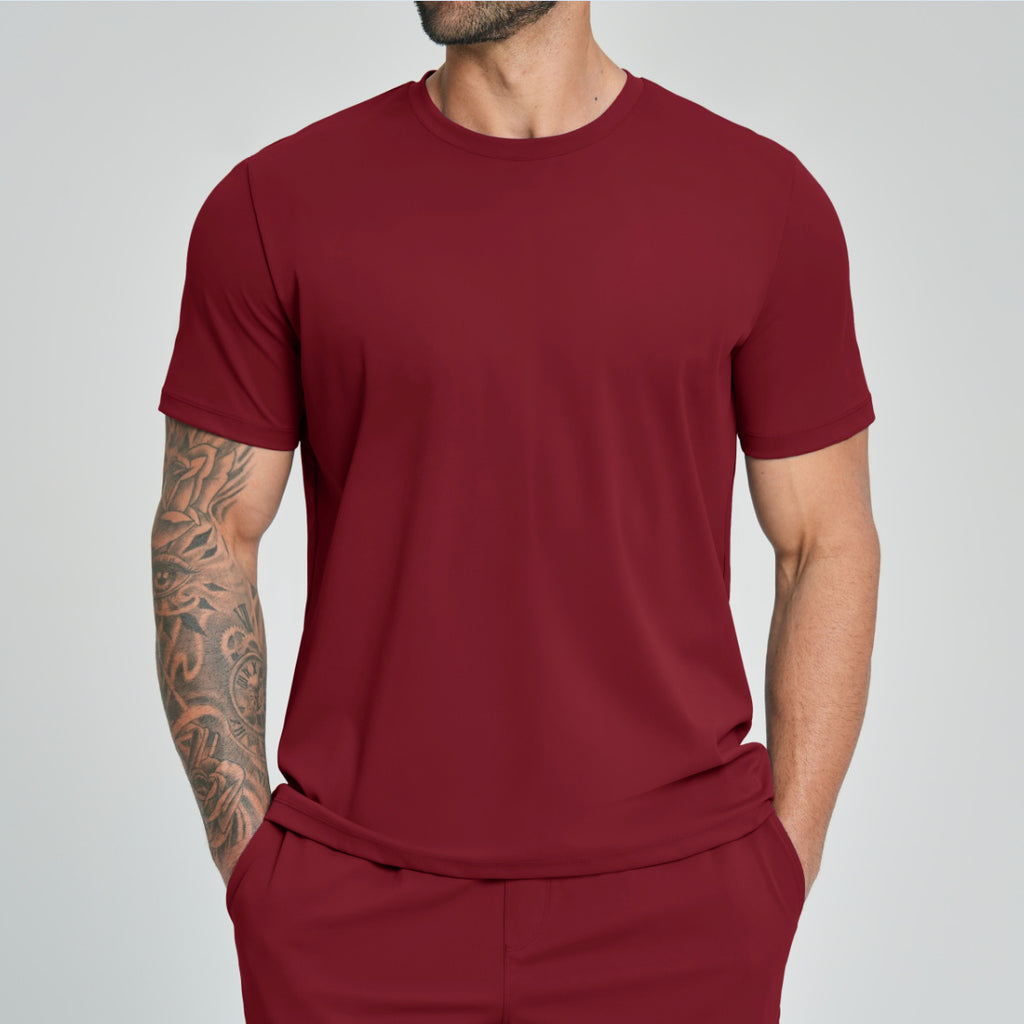 T-Shirt de fitness casual homme cou-équipage