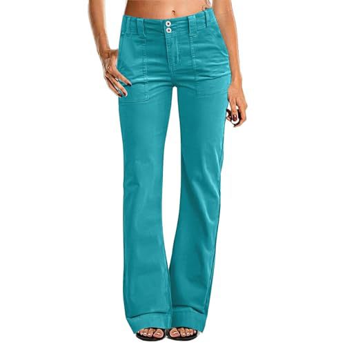 Pantalon de coton à lames élastiques en poche pour femmes à vente chaude