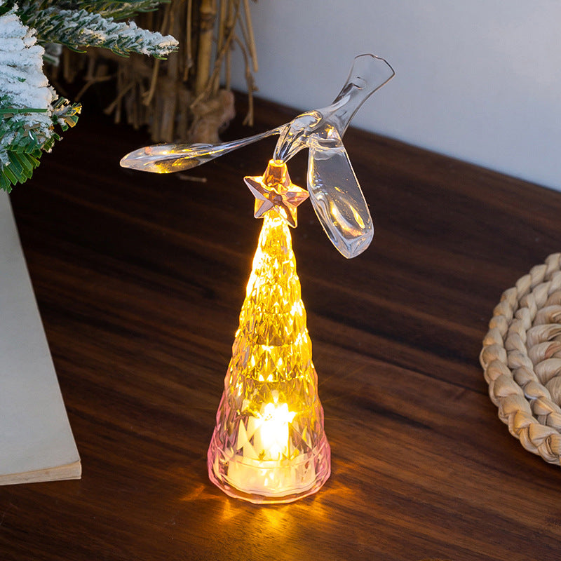 Mini Oiseau lumineux Arbre de Noël Décorations de Noël Ornements de bureau Christm créatif