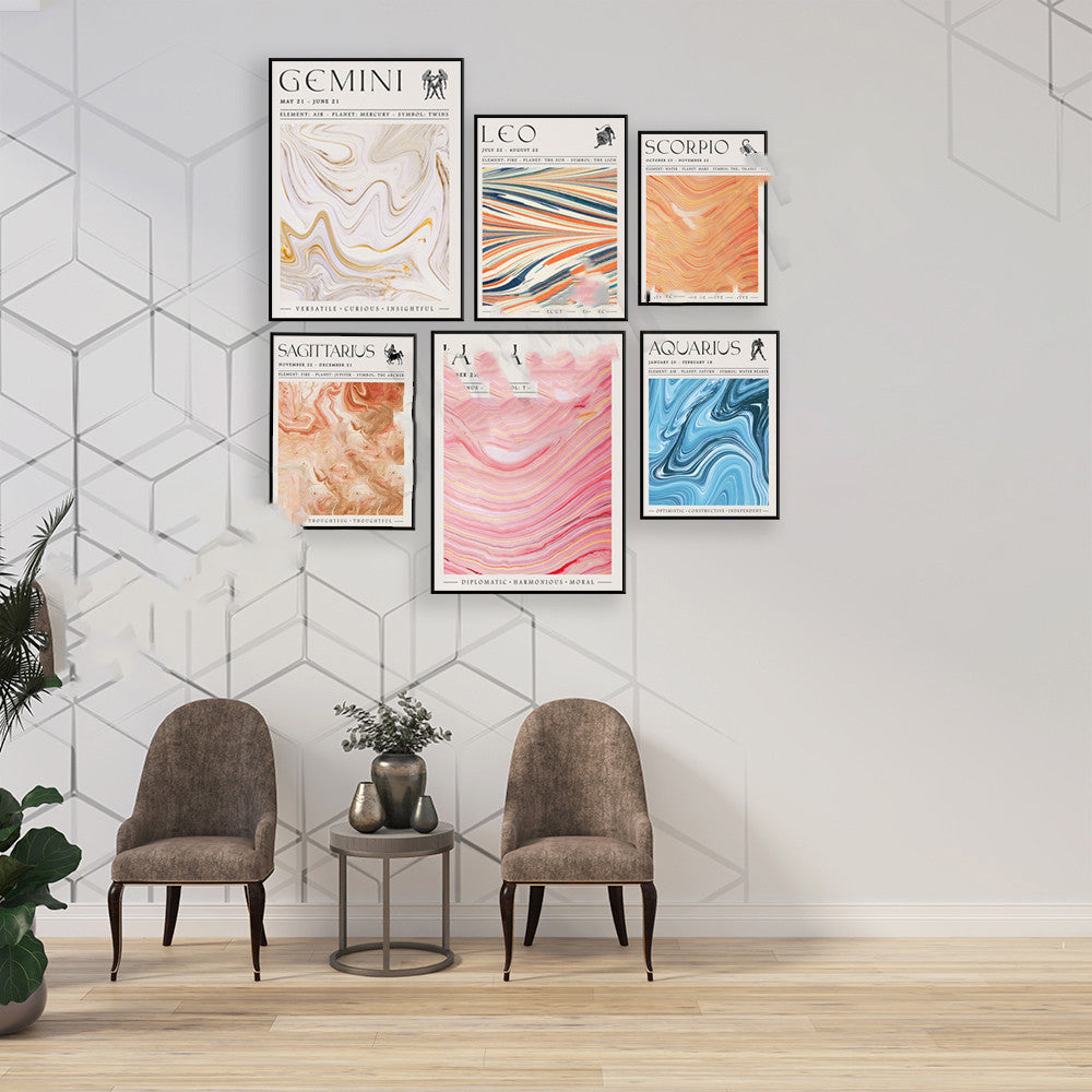 Imprimé Résumé Affiche de décoration murale du salon esthétique