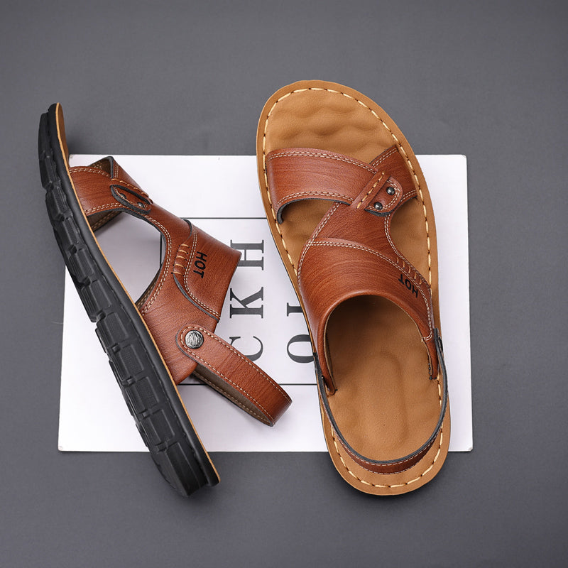 Sandales en cuir doux pour hommes