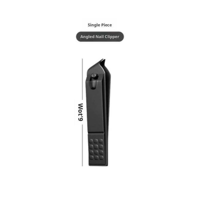Coupe-ongle anti-splash-oblique bouche-6.1CM-fer-noir-1 pièce