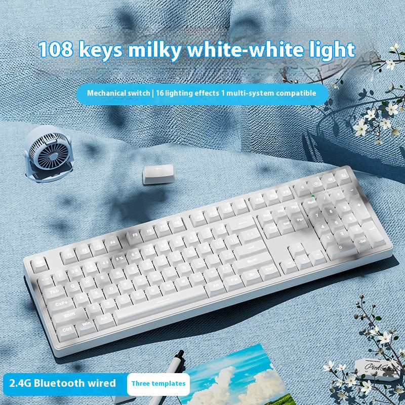 Jeu de bureau sans fil Bluetooth Clavier mécanique trois modèles