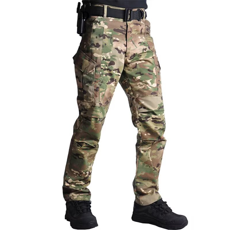 Hommes Outdoor Retro Camouflage Vêtements de travail Pantalons occasionnels