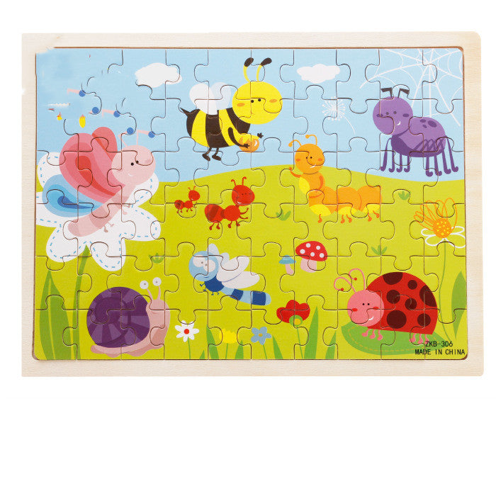 Enfants en bois Enfants Puzzle éducation précoce 60 pièces