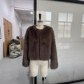 Manteau de fourrure féminine élégant Chic et chaud