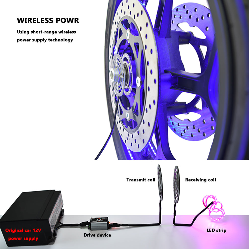 Lumières de roues sans fil à LED