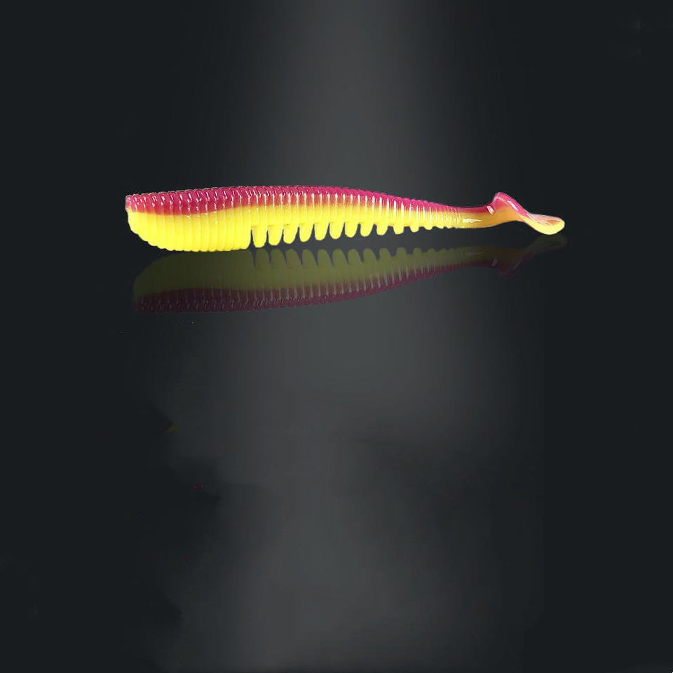 Lure d'eau douce Soft Bait T Tail Crochet de plomb