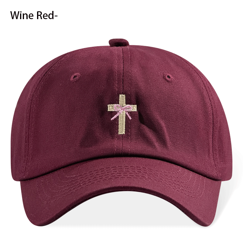 Religieux Christian Cross Bow Broderie Vintage Casual Unisexe Baseball Chapeau de papa