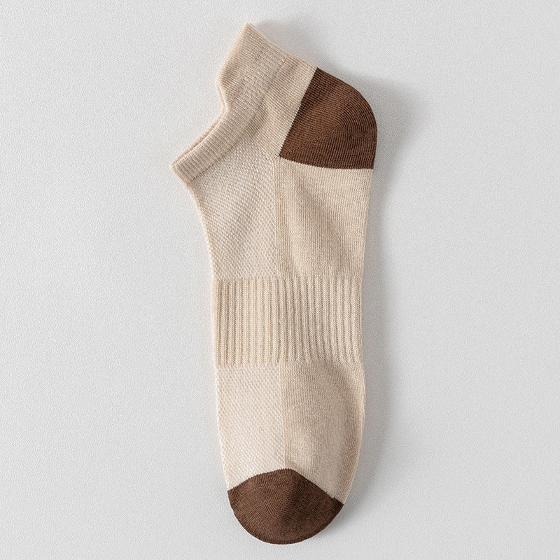 Chaussettes en coton pur court d'été pour adolescents