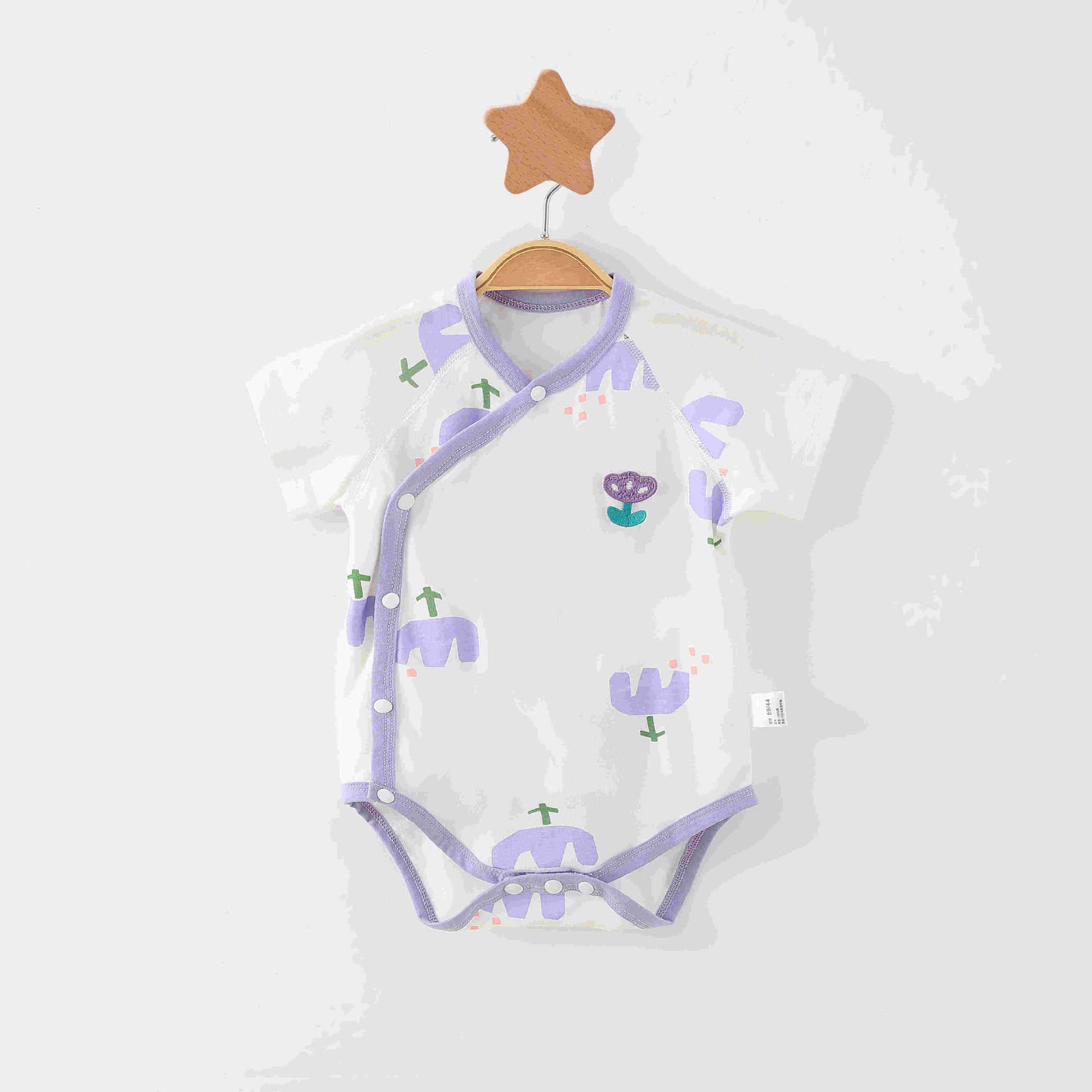 Caricature simple Imprimer Été Bébé Rompers Vêtements filles