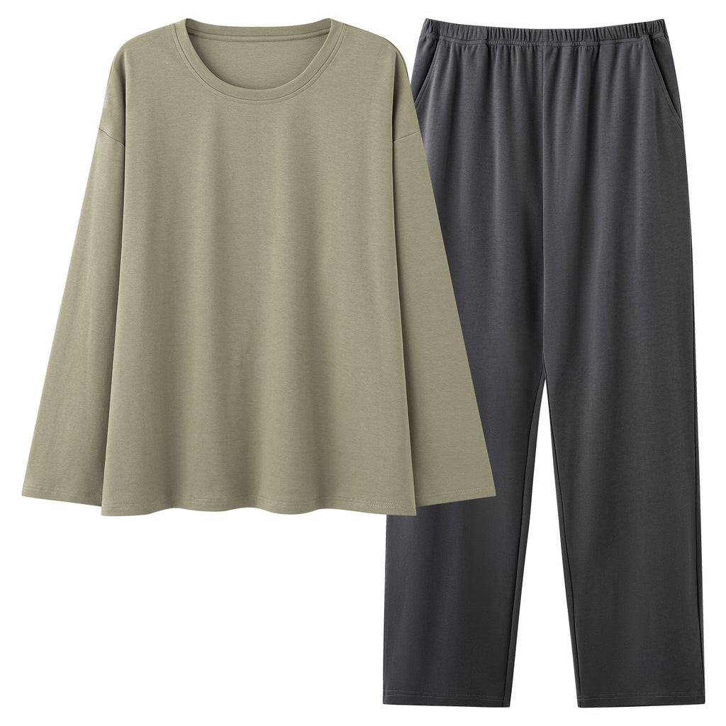 Ensemble pyjama en coton 100 hommes avec top à manches longues et pantalons longs