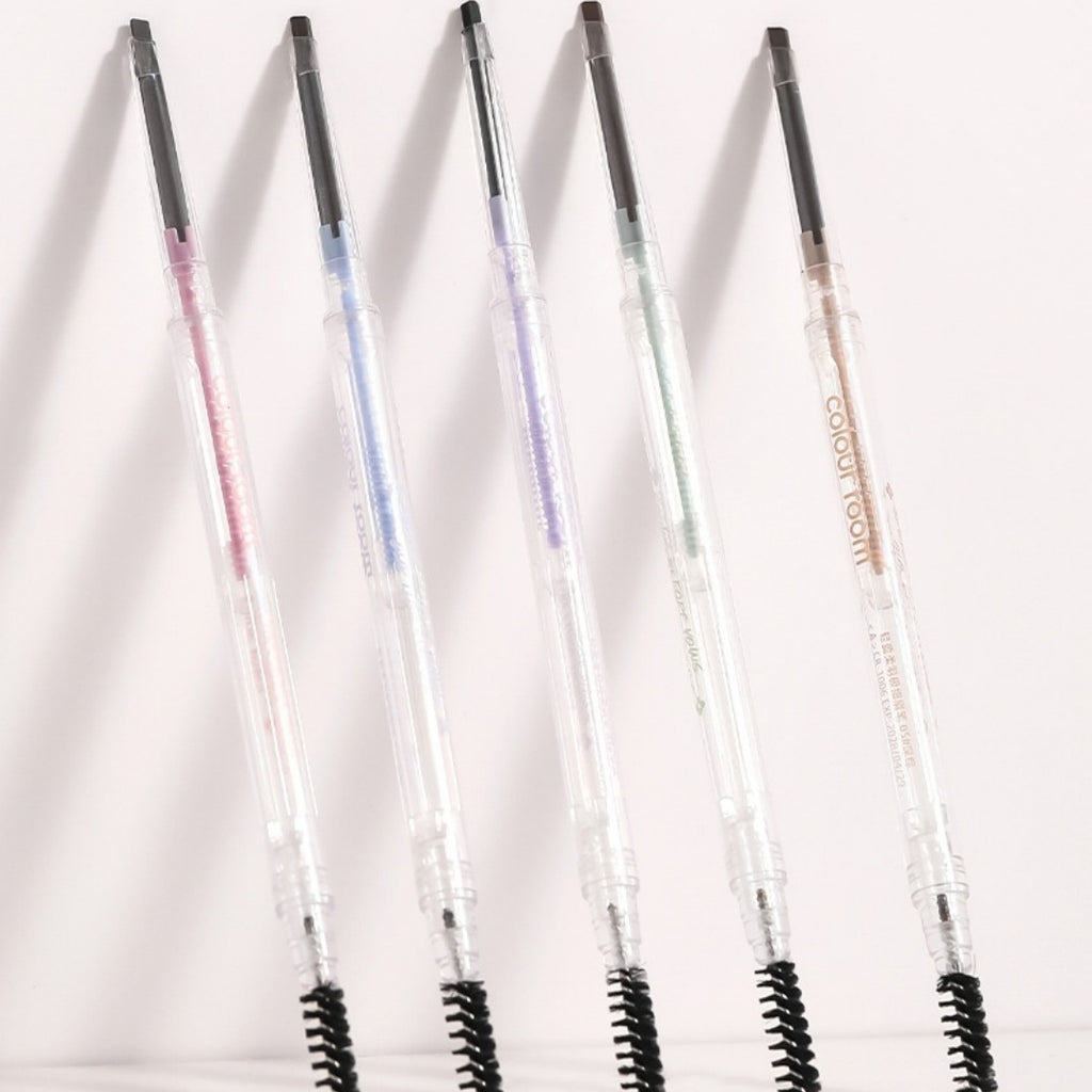Crayon de sourcils naturel à longue durée d'étanchéité ultra-fine à double extrémité
