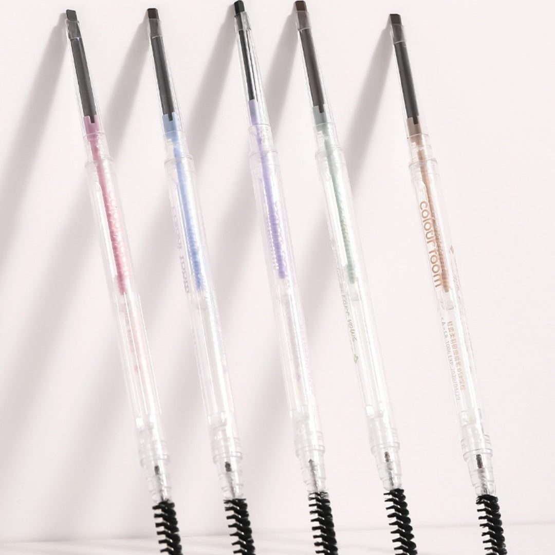 Crayon de sourcils naturel à longue durée d'étanchéité ultra-fine à double extrémité