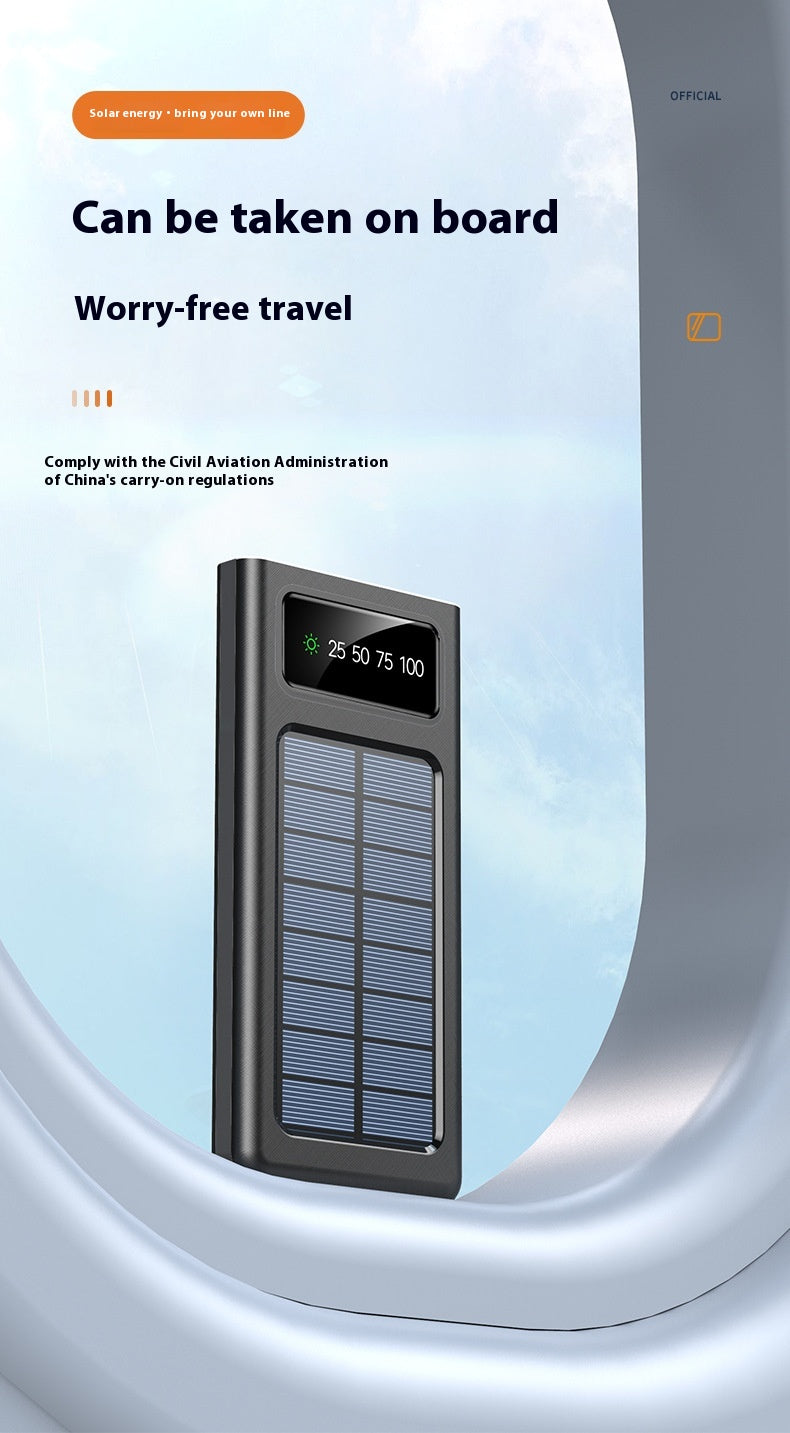 Avec câble à quatre fils Solar Energy Portable Batterie pour téléphones mobiles
