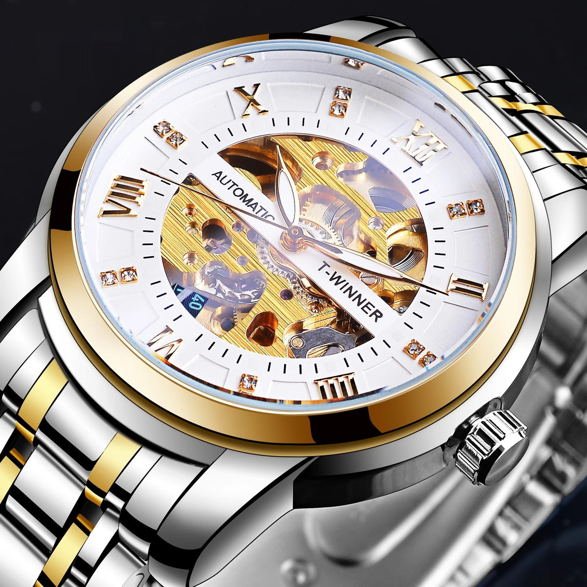 Fashionable men's waterproof mechanical watch