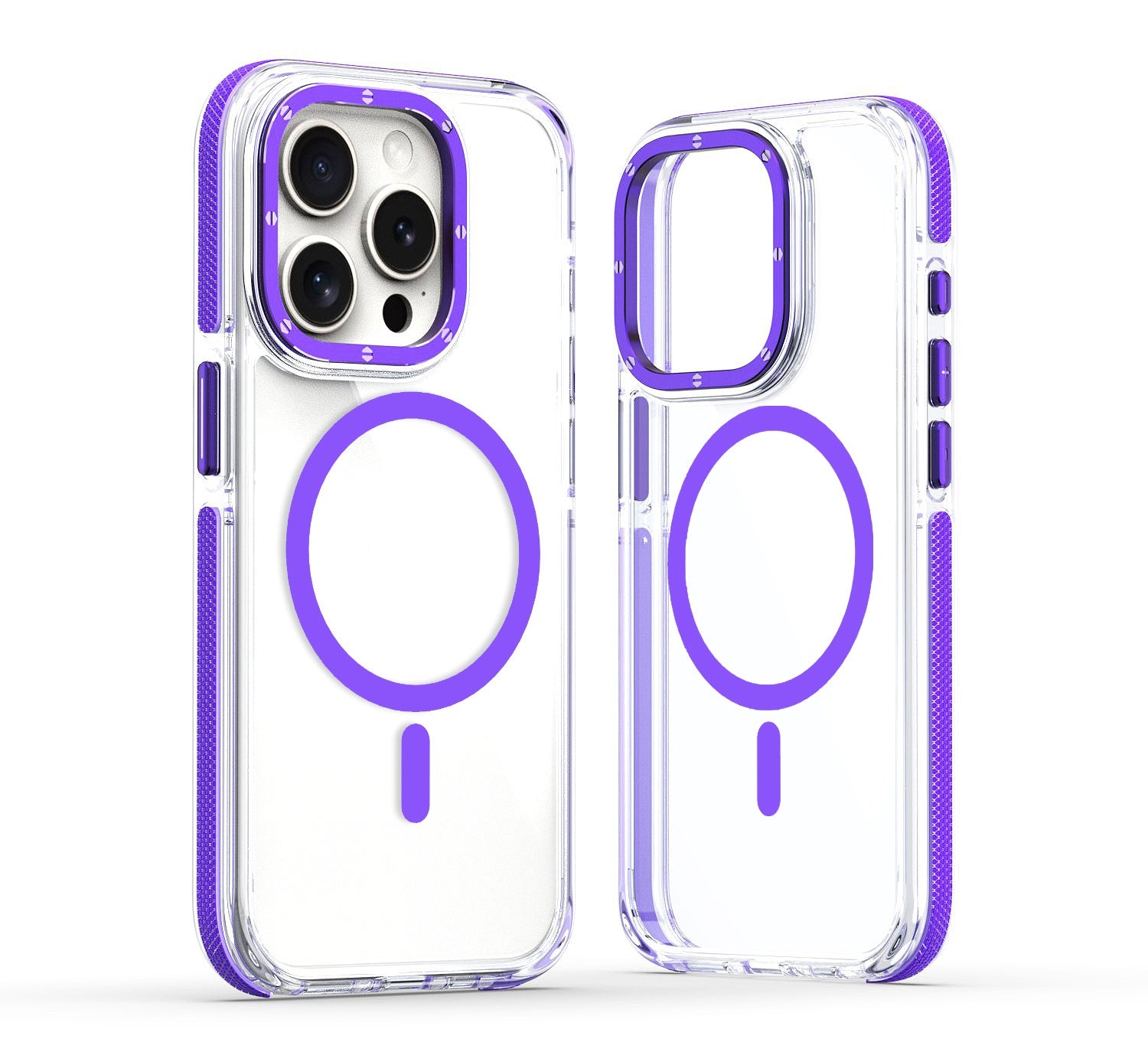 X Boîtier de téléphone magnétique transparent Edge bicolore