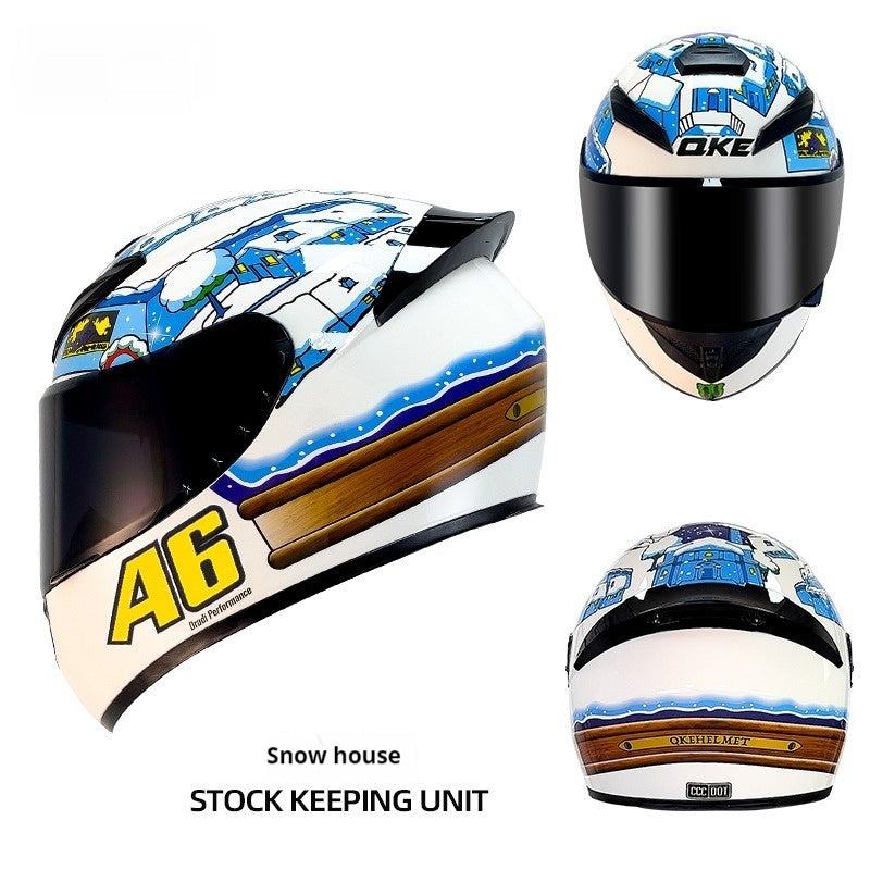 Moto Hiver Personnalité Casque de moto