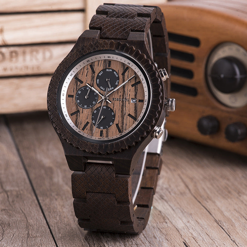 Montre en bois sport unisexe